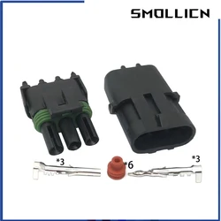 2 Sets 3 Pin Delphi 2.5series Female And Male Plug Haltech MAP TPS Waterproof Automotive Wire Connector For GM 12015793 12010717