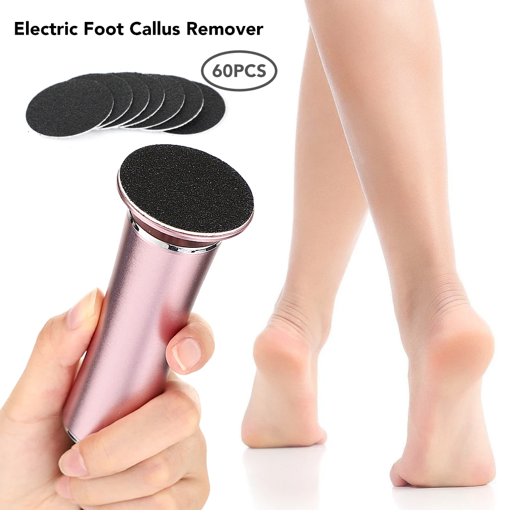 Electric Foot Callus Remover Foot Care File Leg Heels Remove Dead Skin Pedicure Tool Set Foot Grinder & Replacement Sandpaper