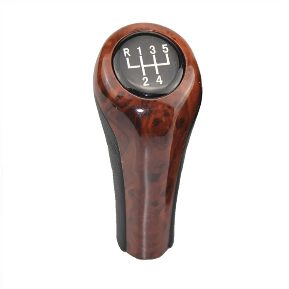 Wood 5 6 Speed Manual Car Gear Shift Knob Lever For BMW 1 3 5 6 Series E30 E32 E34 E36 E38 E39 E46 E53 E60 E63 E83 E84 E87 E90