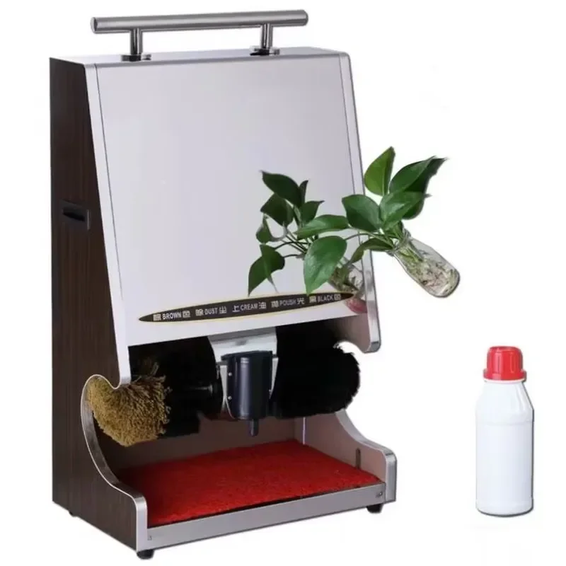 Automatic induction electric shoe shine machine commercial hotel office leather shoe polisher with brush and shoe polish