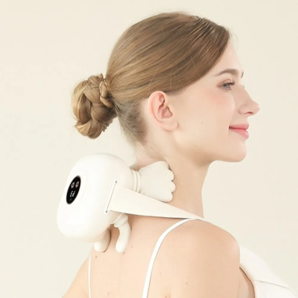 USB Charging Neck And Shoulder Heating Massager Bionic Hand Mini Electric Massage Device Comfortable 6D Hand-Simulated
