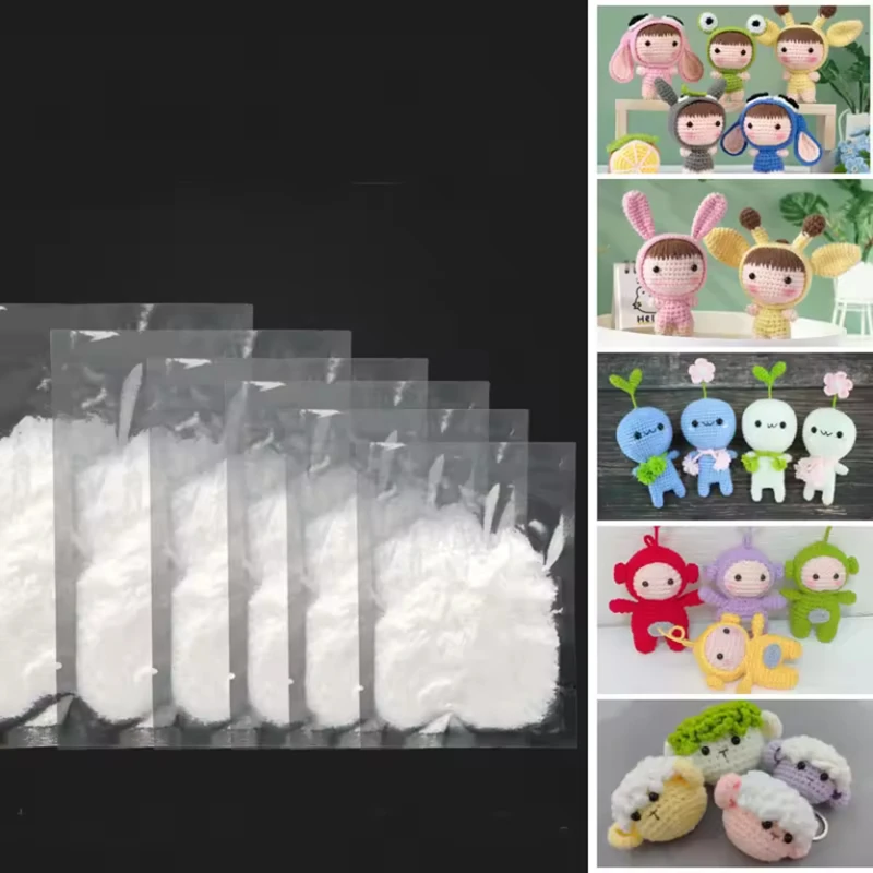 100g-200g Pillow Stuffed Filling Vacuum Packing Material Polyester Filling Cotton DIY Handmade Doll Toys High Elastic PP Cotton