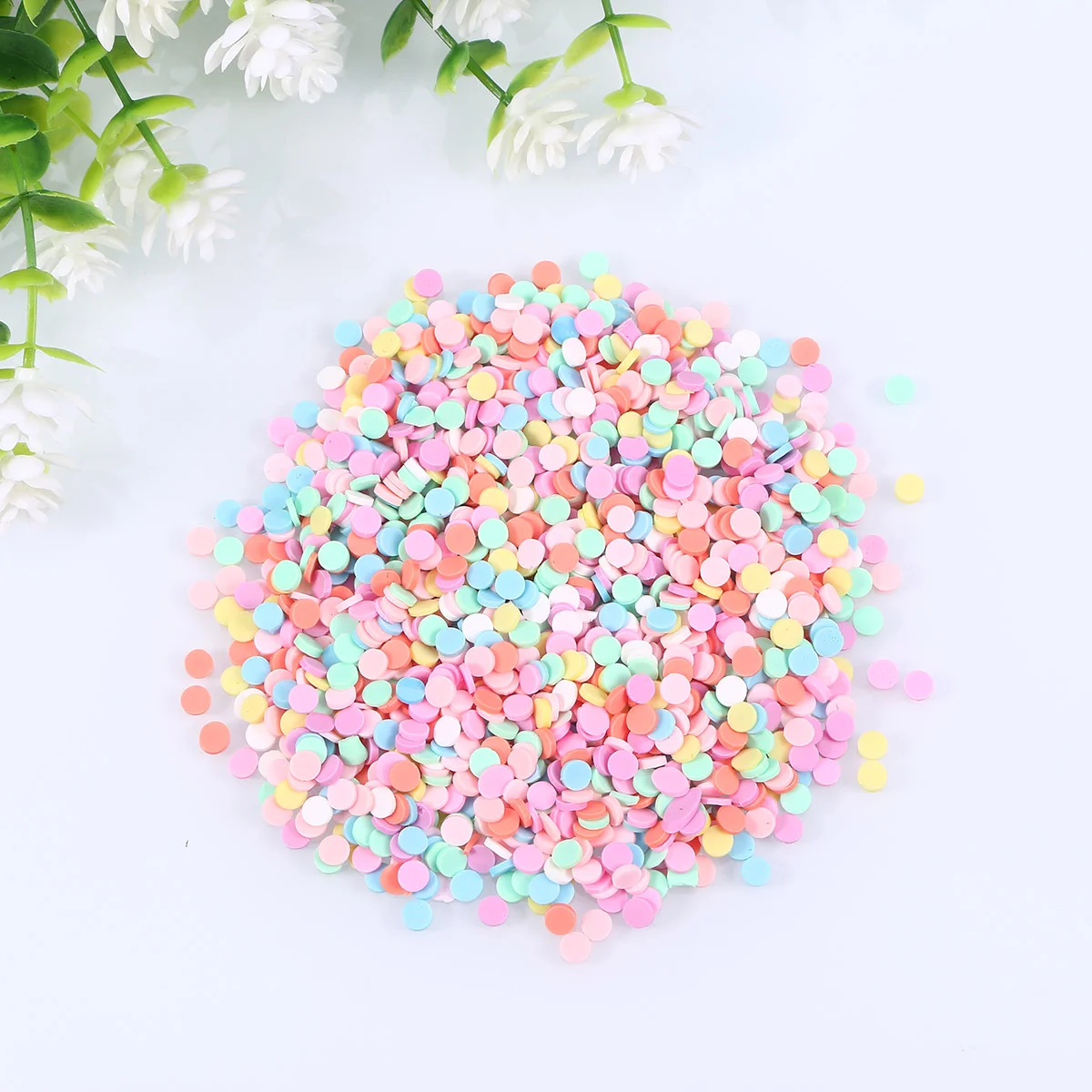 100 G/Pack Star Clay Flat Back Accessories DIY Supplies Phone Case Assceeories Round