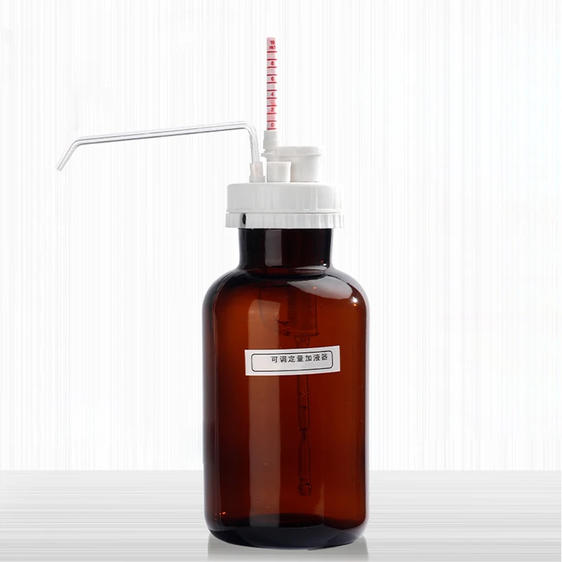 Quantitative liquid adder 1/5/10ml white/brown glass bottle 250/500/1000ml built-in adjustable liquid dispensing bottle view 2