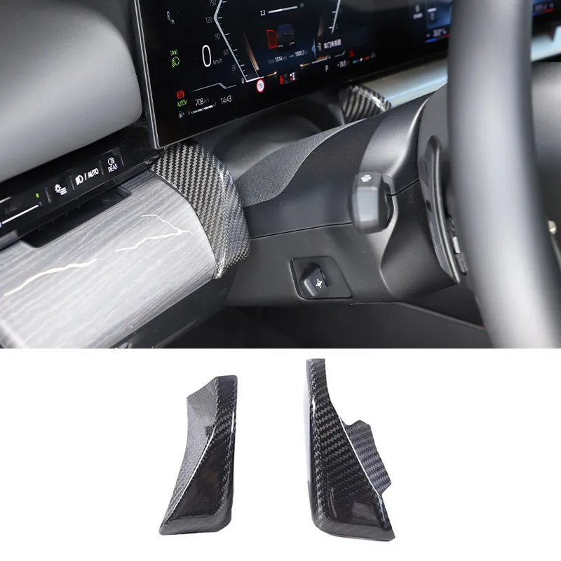 

For BMW 5 Series G60 2024-2025 Real Carbon Fiber Center Control Display Screen Side Decoration Cover Car Interior Accessories