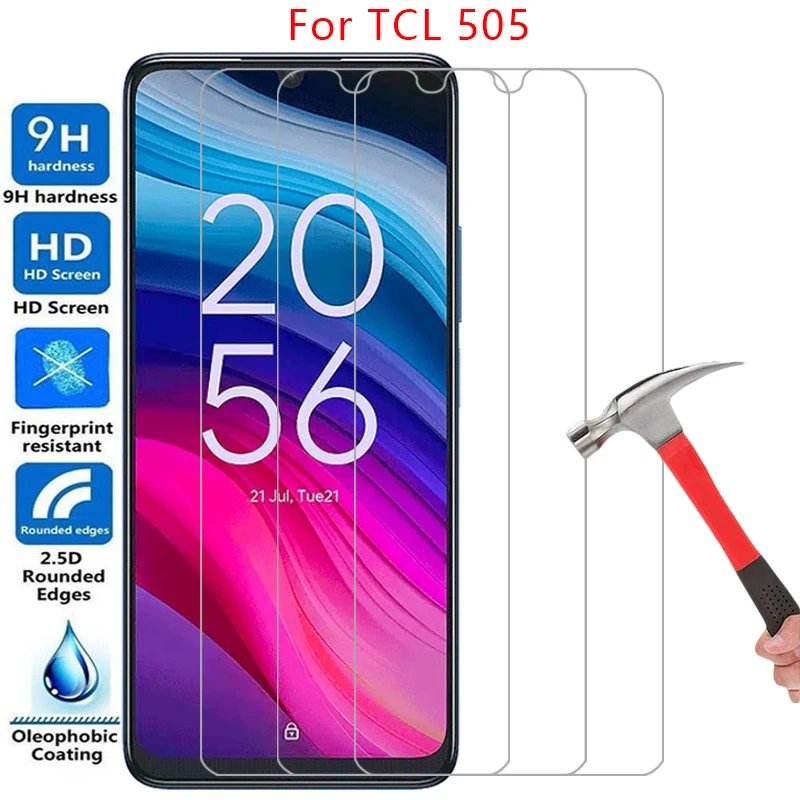 phone case for tcl 505 screen protector tempered glass on tcl505 back cover 360 protective coque bag 505case cas