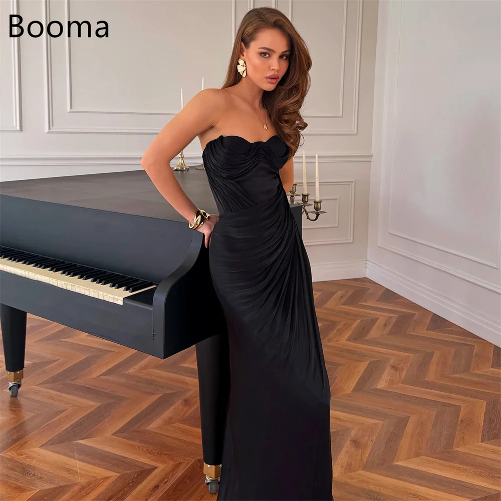 

Booma Simple Mermaid Off The Shoulder Pleat Dresses Formal Party Gowns for Women Sleeveless Prom Gown Customize 2025