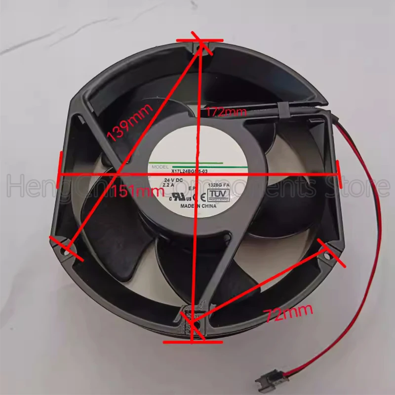 Original 100% Working X17L24BGM5-03 24V 2.2A cooling fan