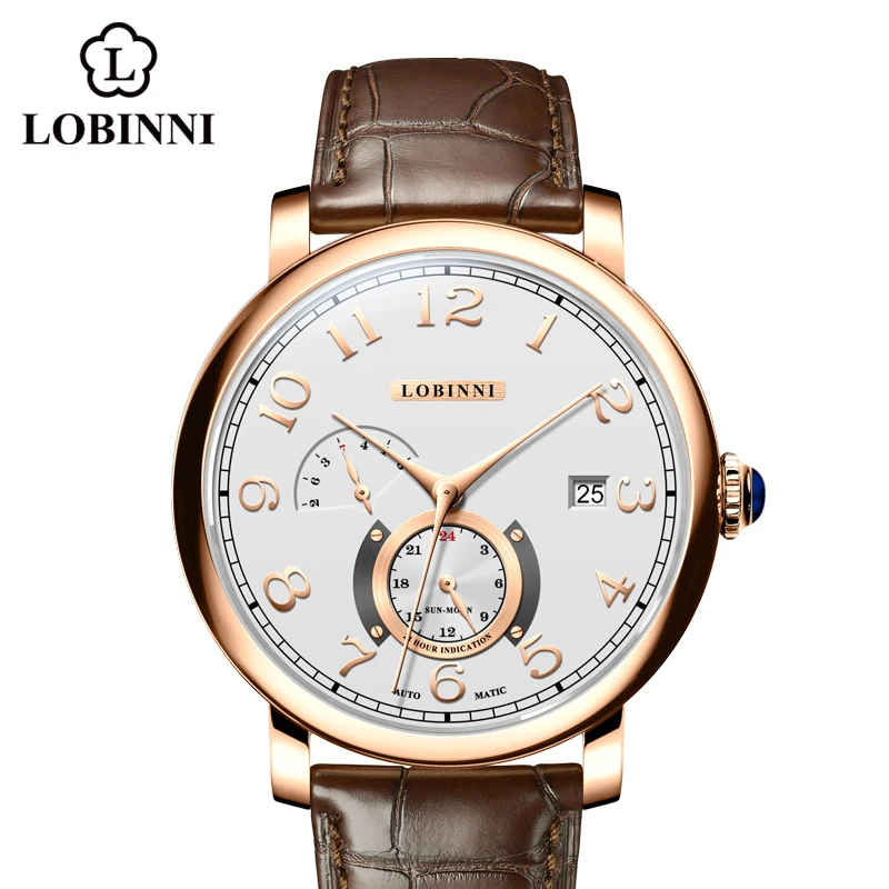 LOBINNI 2023 New Luxury Automatic Mechanical Watch Business Waterproof Male Clock Sapphire Date Stainless Steel Men Watch Reloj