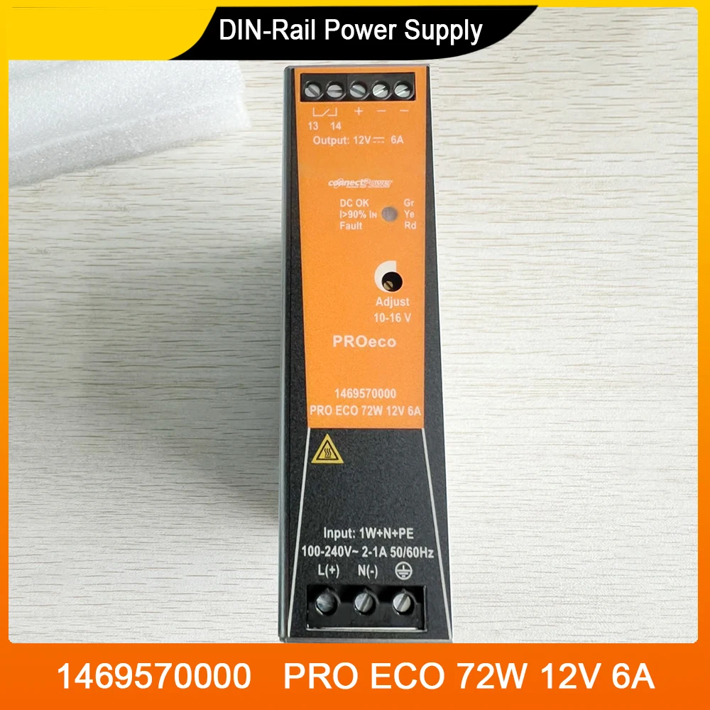 New 1469570000 DIN-Rail Switching Power Supply PRO ECO 72W 12V 6A For Weidmuller High Quality Fast Ship