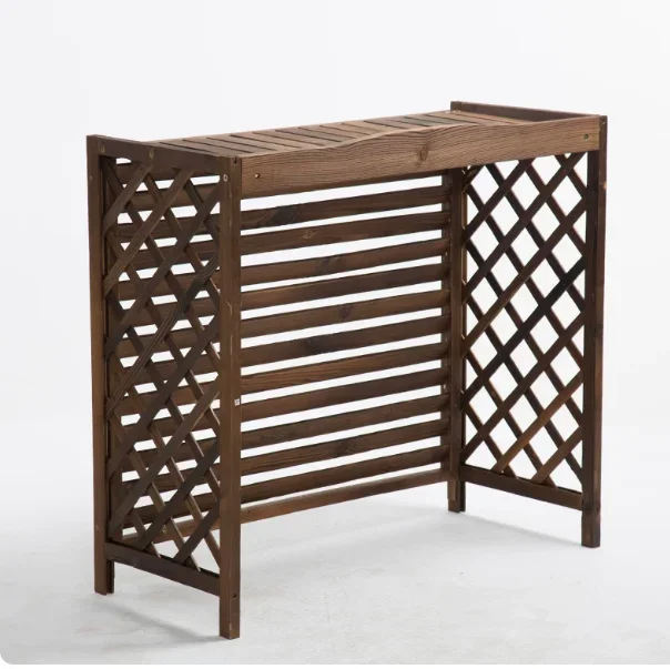 Plastic Wood Air Conditioning Outside Machine Rack Wood Balcony Air Conditioning Cover