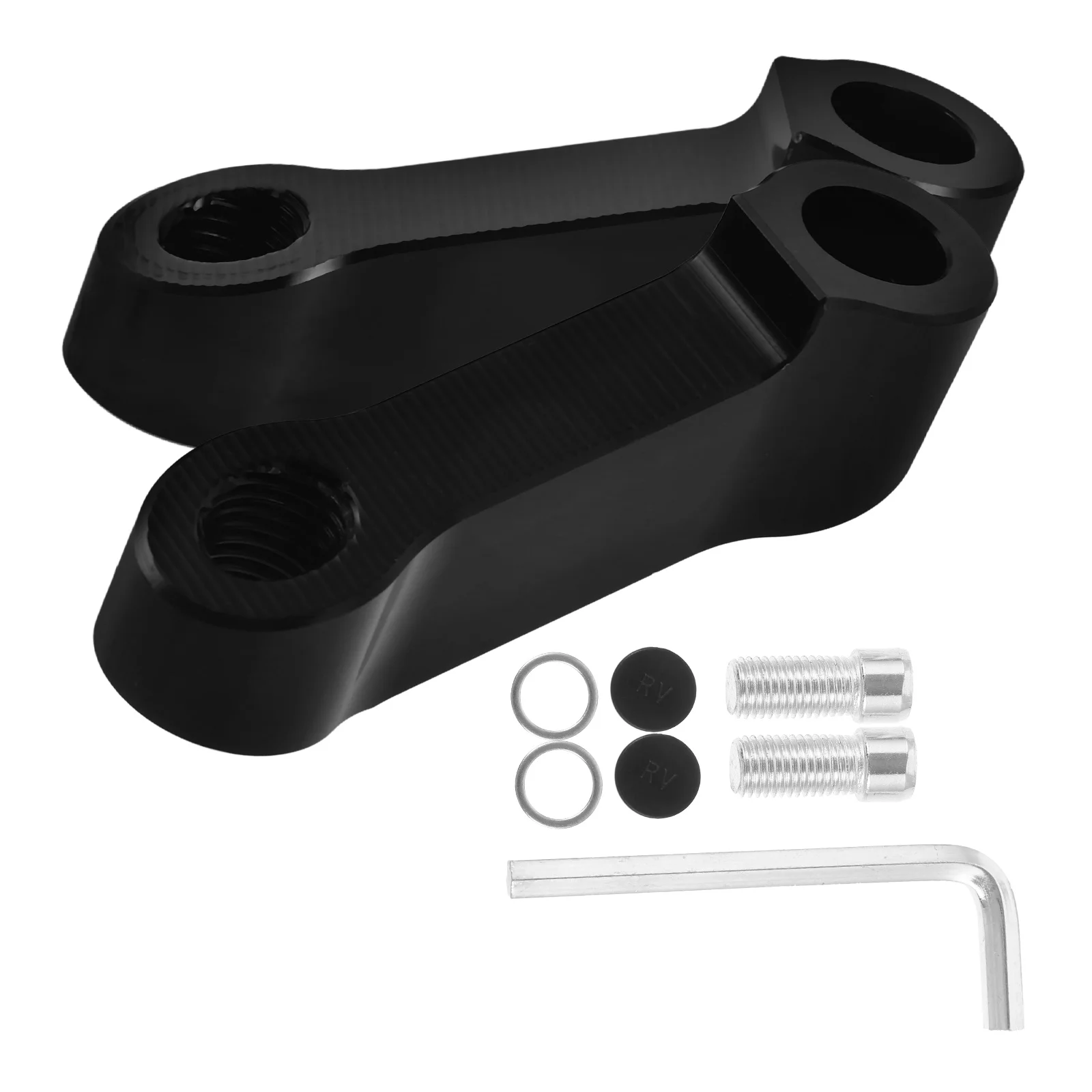 

1 set 1 Set Motorcycle Mirror Mount Riser Rearview Mirror Extension Bracket Sturdy Durable Easy Install No Tools Sleek Design