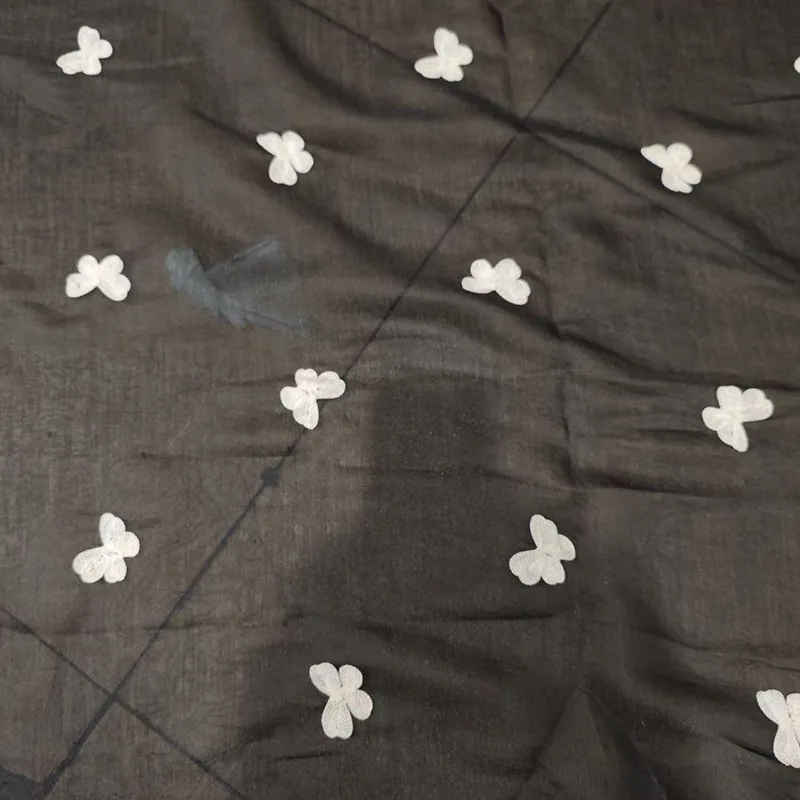 

Organza Butterfly Cotton Lace Fabric for Wedding Dresses Formal Gowns Clothing Handmade Sewing Fabric