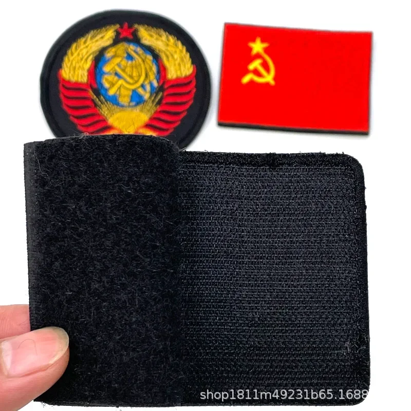 Soviet CCCP Logo Chevrons Embroidered Hook&loop Patches Russian Tactical Accessories Military Morale Badge Backpack Sticker