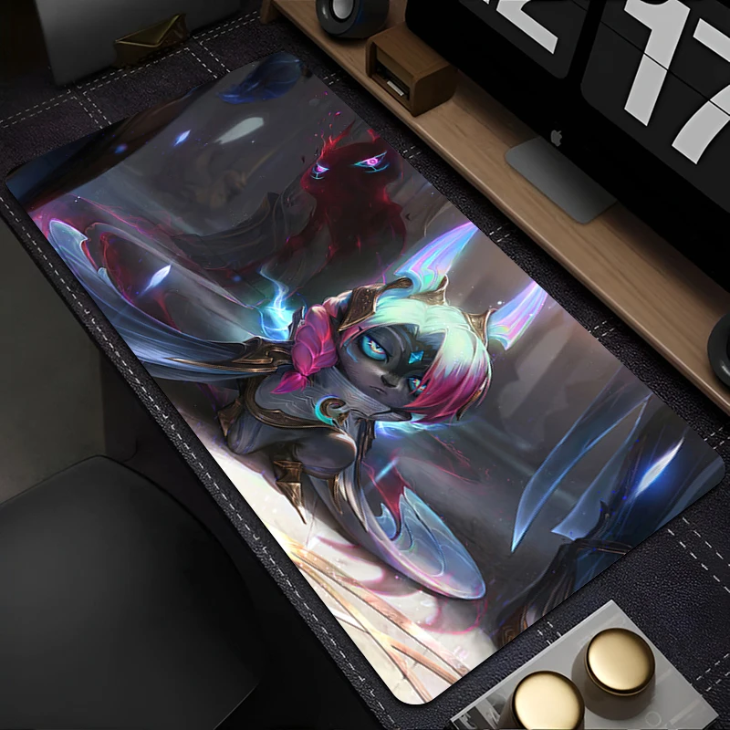 لوحة ماوس مانعة الانزلاق من Vex League of Legends ، سجادة لوحة مفاتيح لخزانة الألعاب ، ملحقات ألعاب Kawaii ، حصيرة مكتبية ، لوحة ماوس أنيمي للكمبيوتر المحمول ، كمبيوتر شخصي