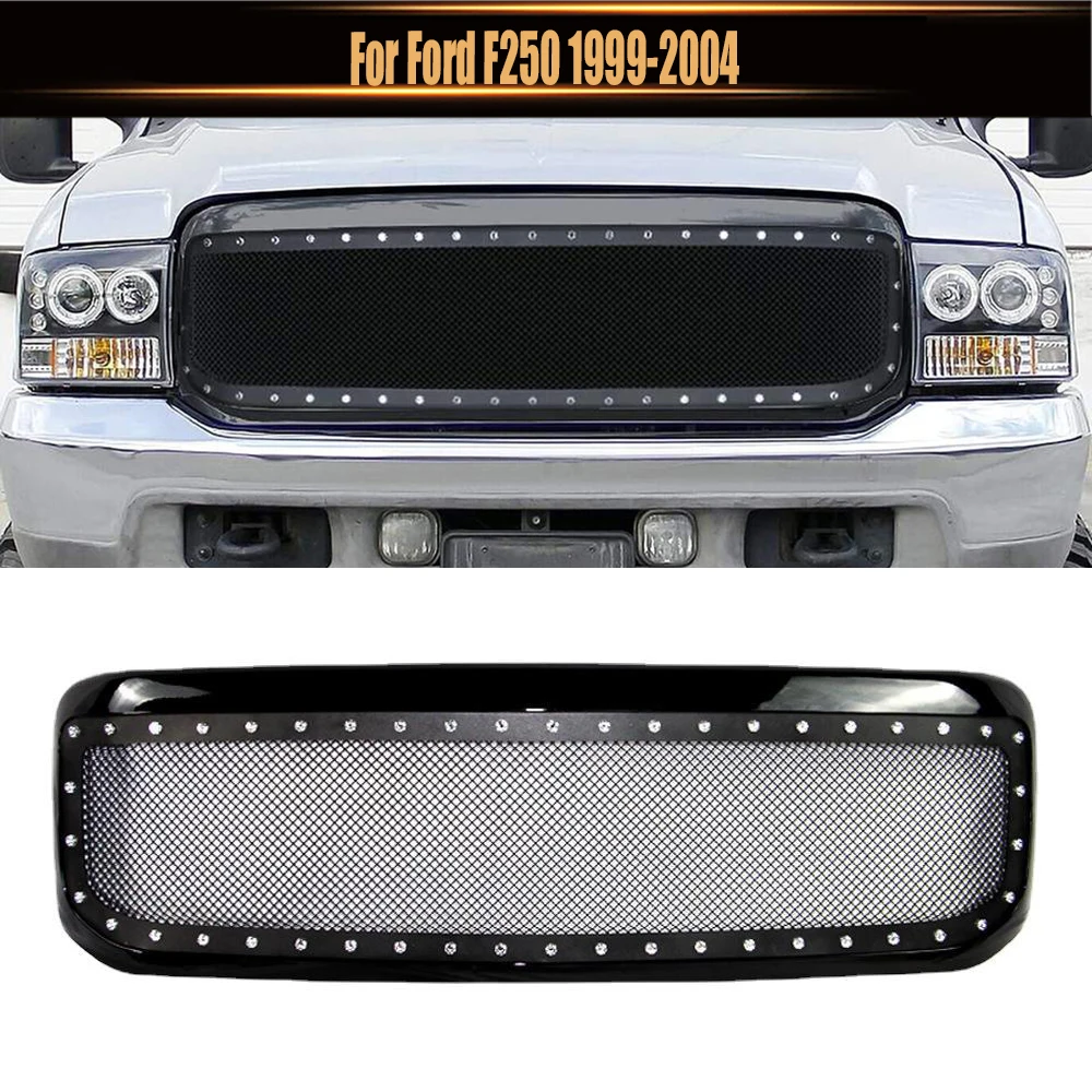 

Front Raptor Hood Grille For Ford F250 1999-2004 Car Mesh Cover Racing Grill Upgrade Bumper Grills Modified Pickup Parts