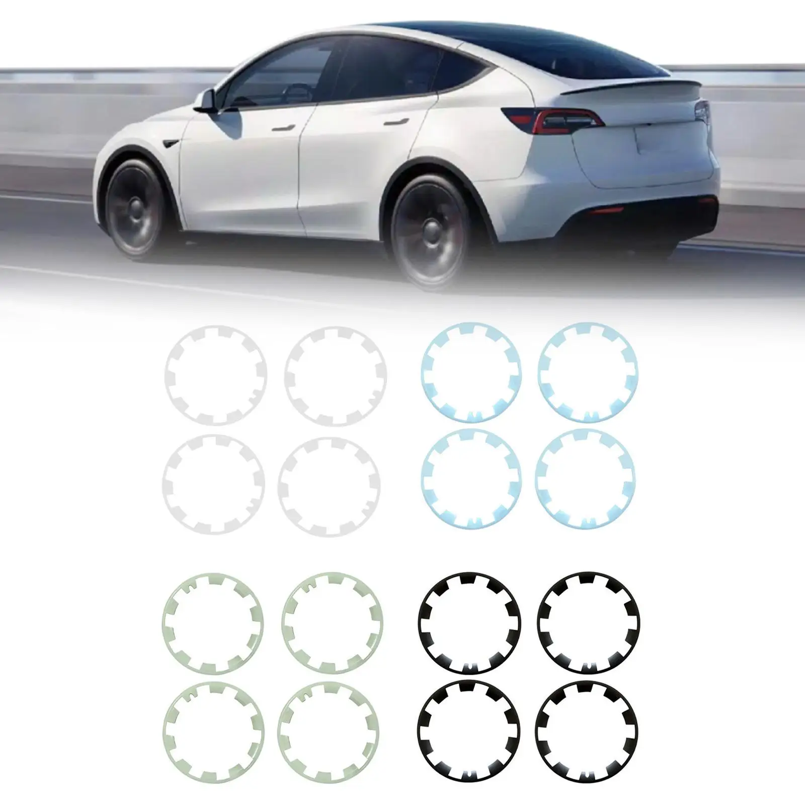 

4Pcs Wheel Rim Protector Auto Parts Decorative Waterproof Stylish Anti Scratch