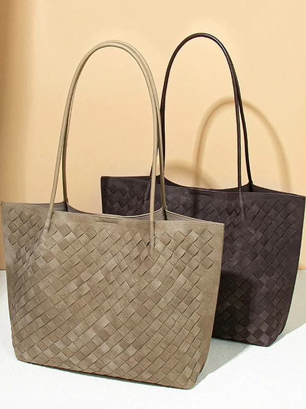 

Handwoven High Quali Underarm Tote Bag Faionable Versatile Luxury oulder Women's Bag Casual Simple Sle Zinc Alloy Bule