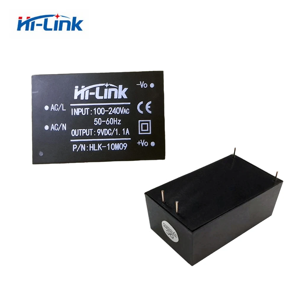 Free Ship 2pcs AC DC Step Down HLK-10M09 10W 9V 100~240Vac Intelligent Power Module