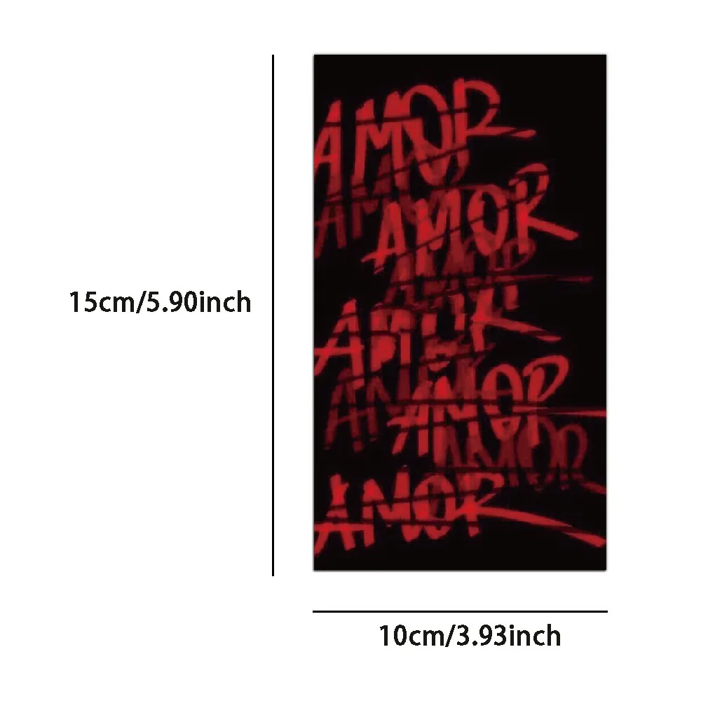 8PCS Dark Black Red Series Special Rose Background Stickers Hand Account Collage DIY Design Waterproof Stickers