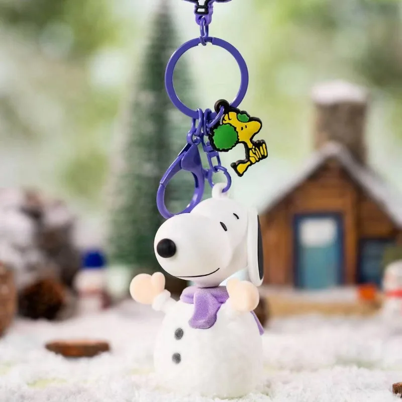 MINISO Charlie Snoopy cute couple cartoon school bag pendant gift doll key chain jewelry cartoon animation character key chain