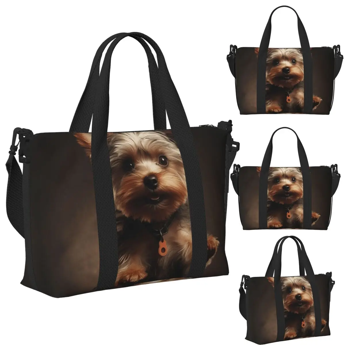 

Йоркширский терьер, милая пляжная дорожная сумка, большая вместительная сумка для спортзала, йоги, женская дорожная сумка для покупок