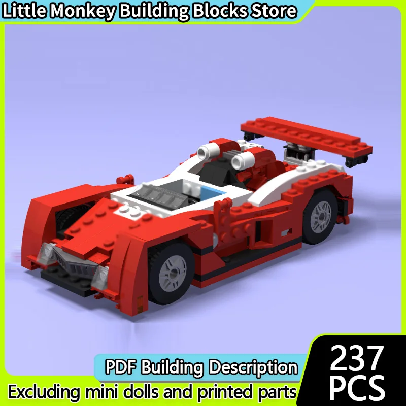 

Модель скоростного гоночного автомобиля MOC, строительные кирпичи Le Mans, гоночный автомобиль, модульная технология, детские праздничные подарки, сборные игрушки, костюм