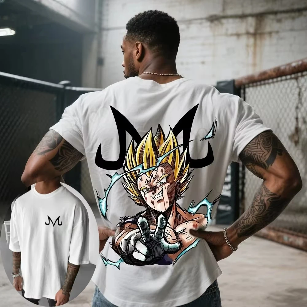 2026 Neues Dragon Ball Vegeta Print T-Shirt Kurzarm-T-Shirt Herren- und Damen-T-Shirt Sport Fitness Herren-T-Shirt
