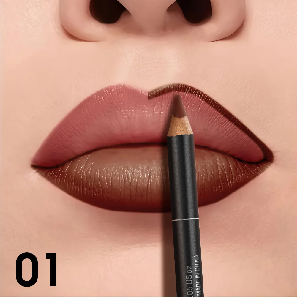 Delineador labial fosco e sedoso de 3 unidades - crie contornos definidos com cor de longa duração, à prova d'água e não pegajoso, aplicação suave