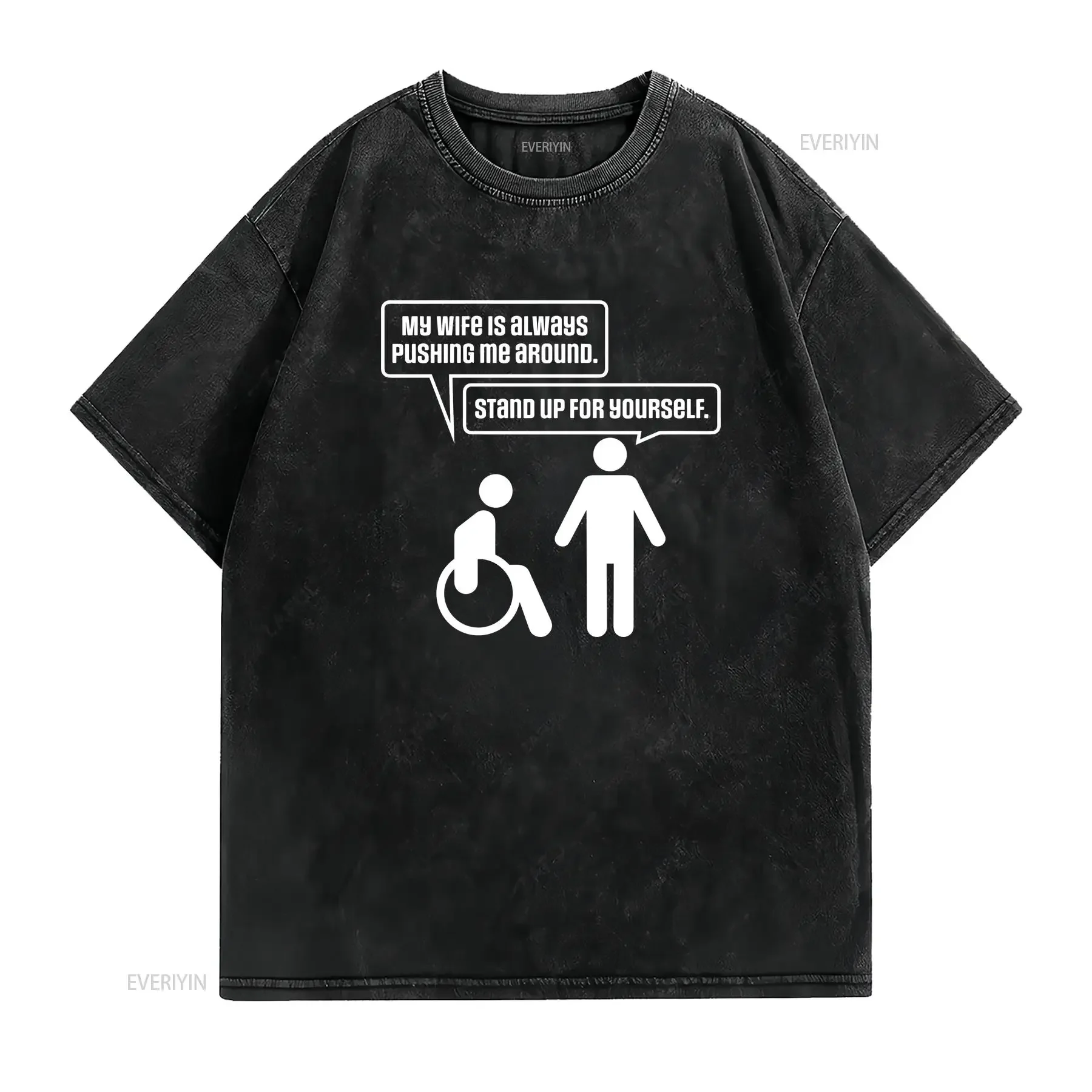 Stand Up for yourself Funny wheelchair T Shirt Awareness disability unique gift handicapped humor vintage Washed Stylish Soft