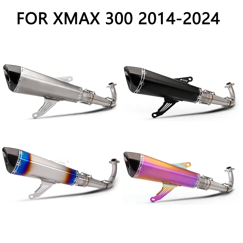 

Универсальная выхлопная система для мотоцикла, полный комплект, с передней соединительной трубой и глушителем с карбоновым наконечником для XMAX300 XMAX 300 2014-2024