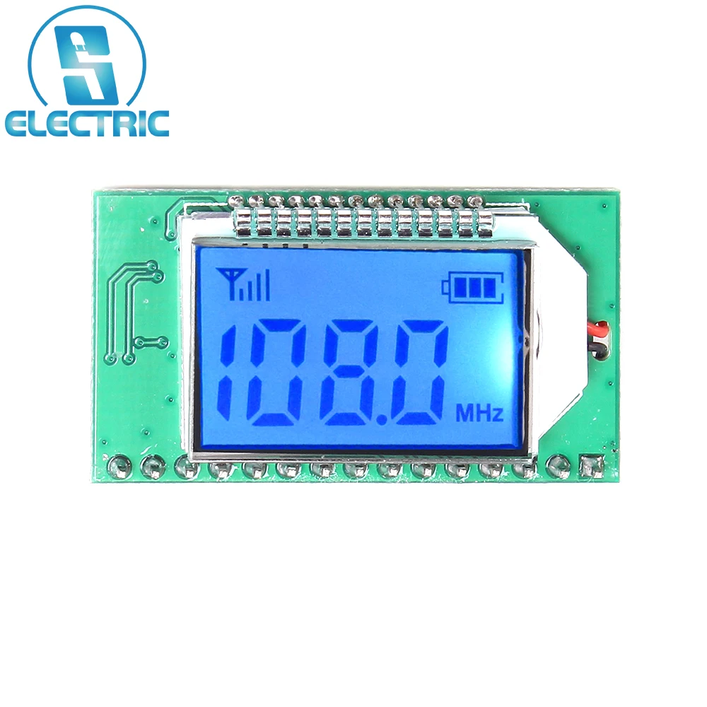 

Wireless Audio Receiver Serial Port Module For FM Frequency Modulation Radio 3-5V 40mA LCD Display Automatic Station Searching