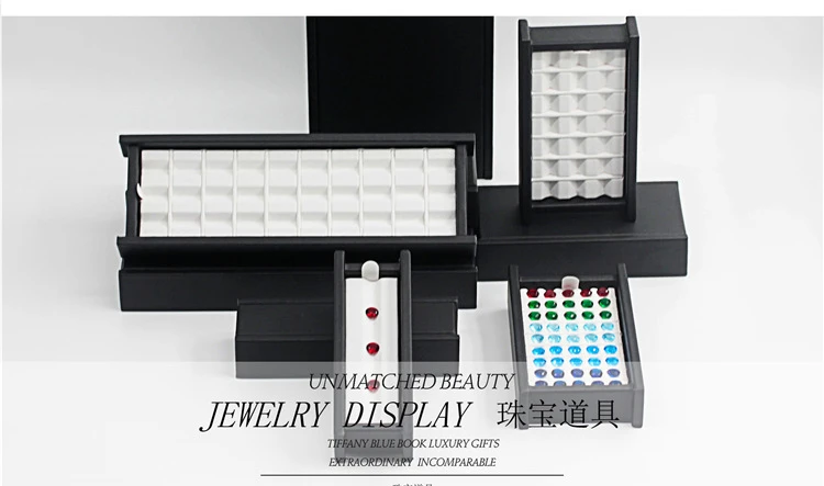 Wholesale large multi-digit gem storage box diamond display box V Groove colorful gems Box PortableGem Display Tray with Lid