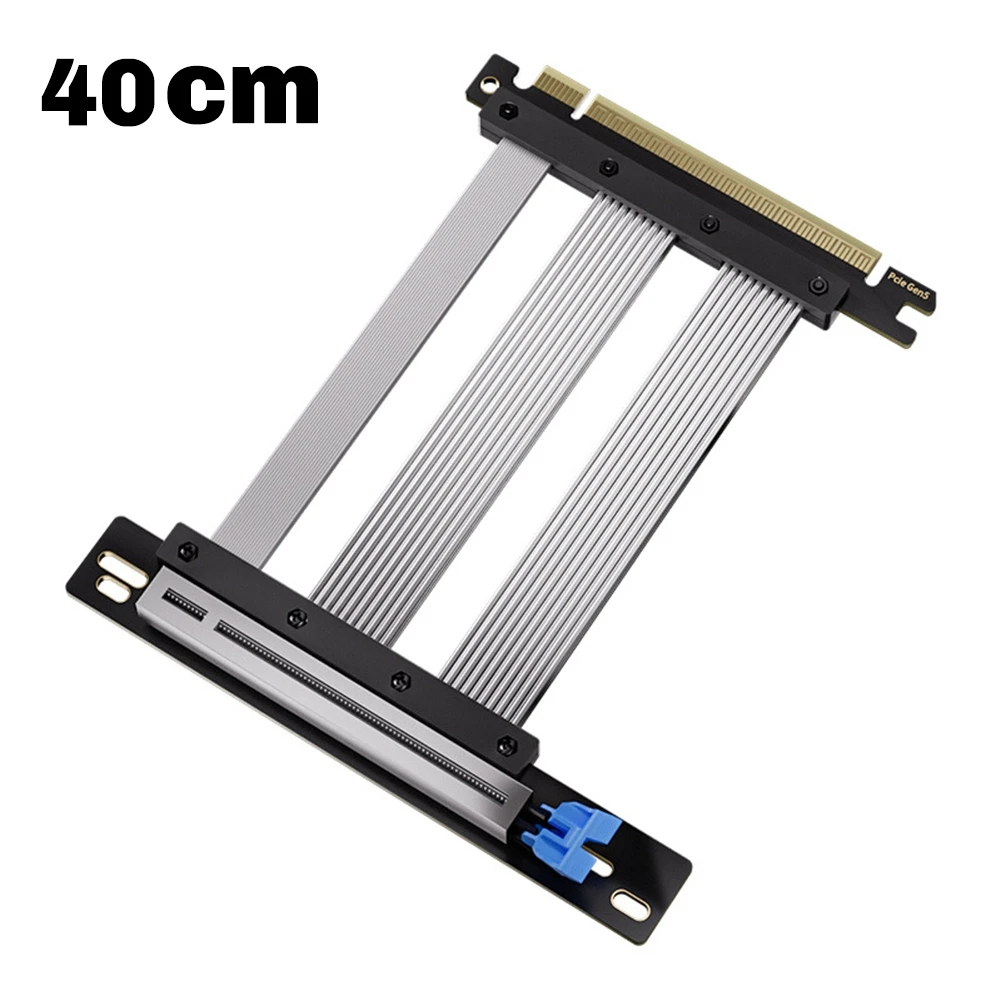 DQ2G 5.0 PCIE X16 Riser Cable Graphics Card PCI-E X16 5.0 GPU Extension PCI Riser Shielded Extender for ATX/ITX 90 Degree B