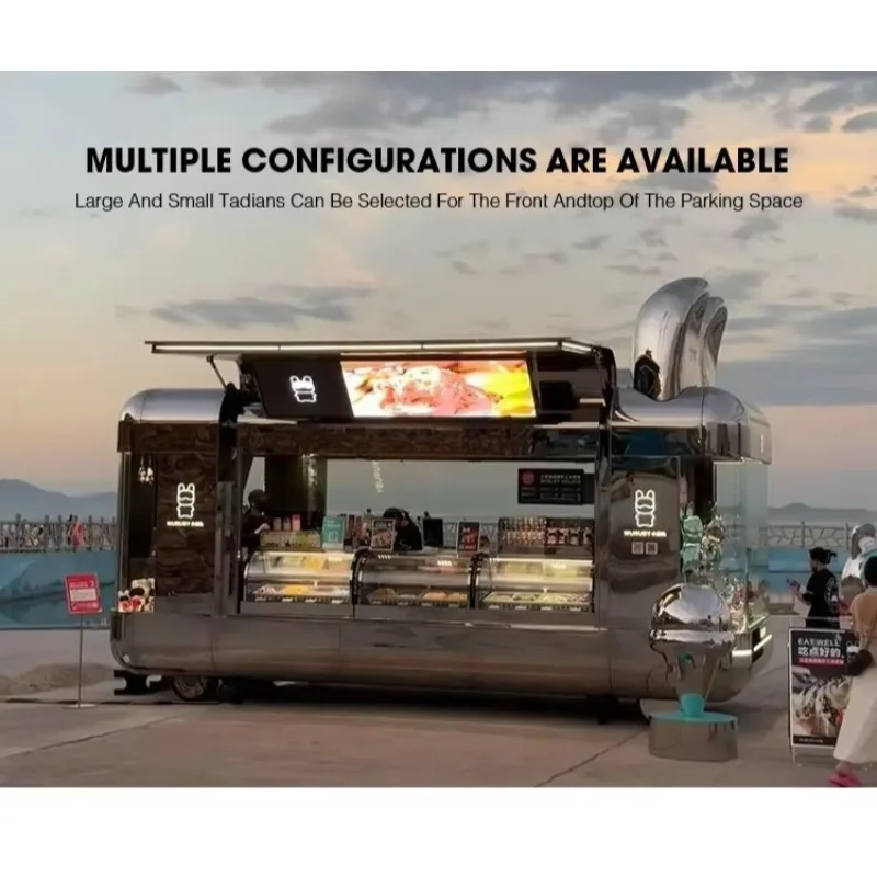 Food Kiosk Fully Loaded New Mobile Food Truck Fully Equipped Beer Coffee Carts for Outdoor Catering Vending Snack Catering