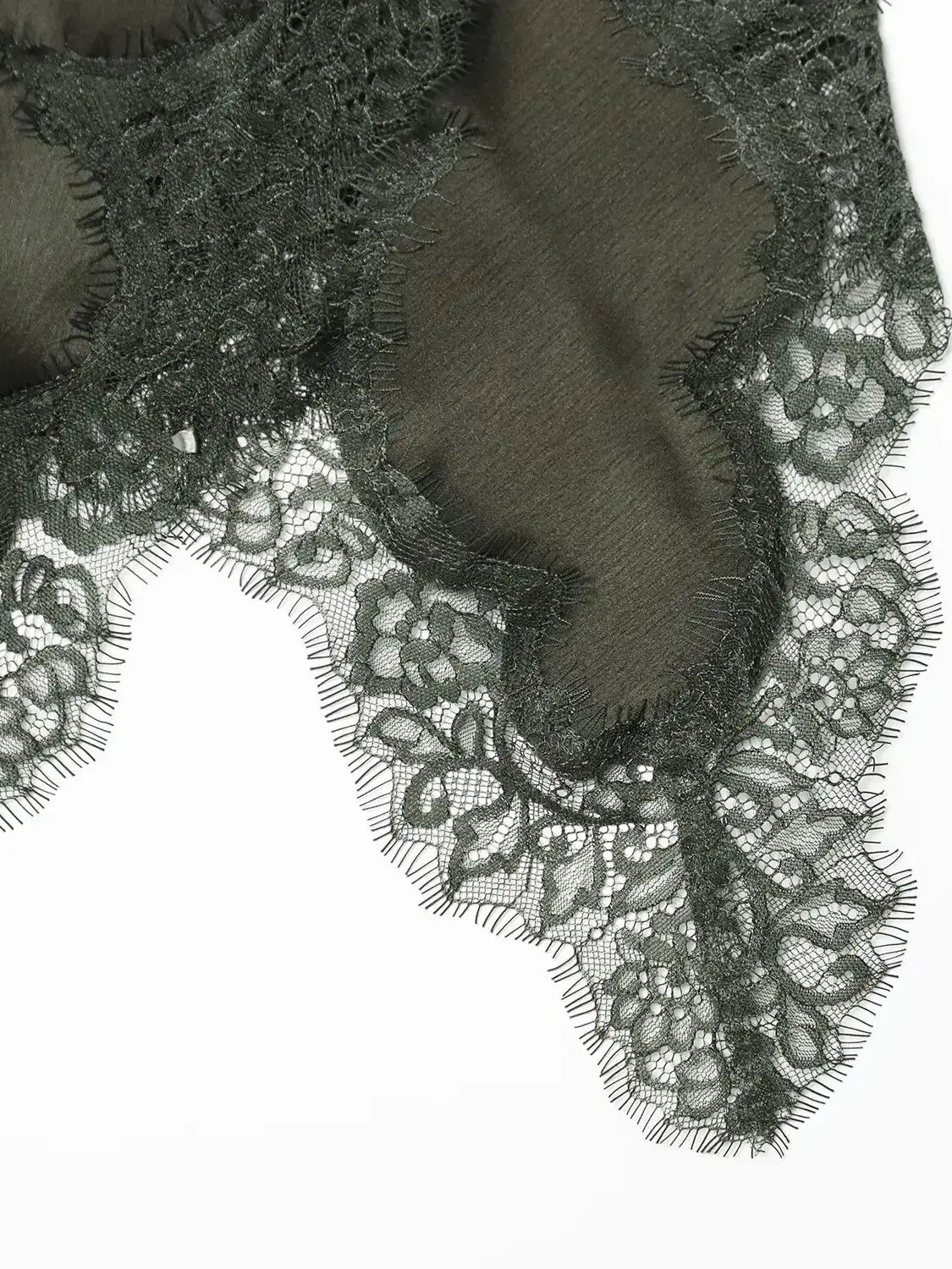 2026 Abito da donna europeo elegante verde scuro in raso di seta con canotta in pizzo e fionda Abito da sera vintage senza maniche da donna