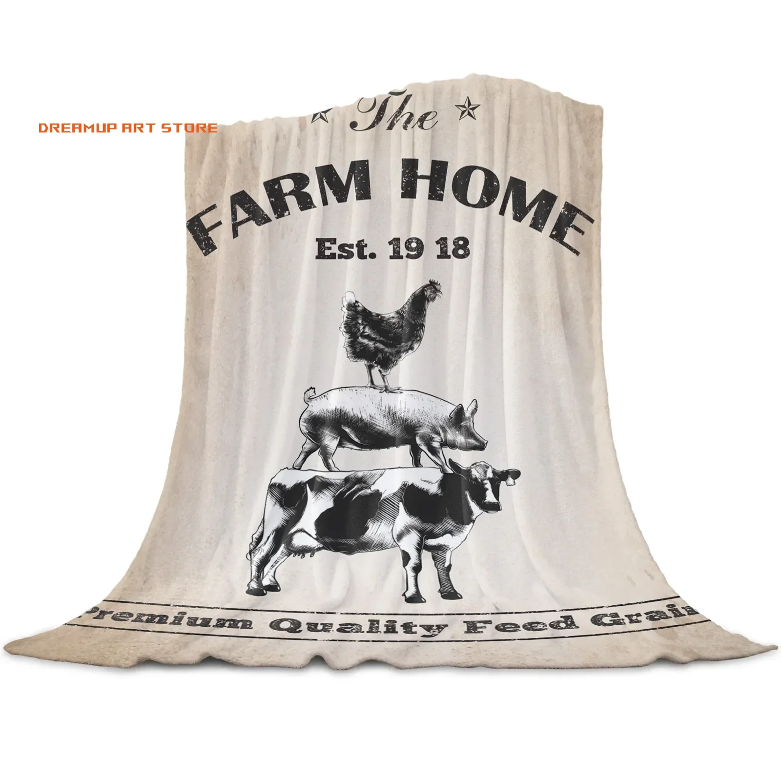 2026 Farm Locomotive Soft Warm Flannel Blankets Sofa Bed Throw Blankets Coral Fleece Nap Wrap Travel Blankets Queen King Twin Si