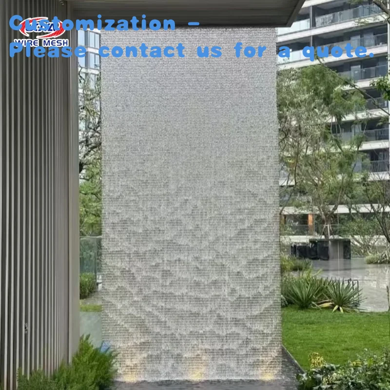 

custom.Stainless Steel Wall Curtain Custom Waterfall Curtain Mesh Indoor Cascading Feature