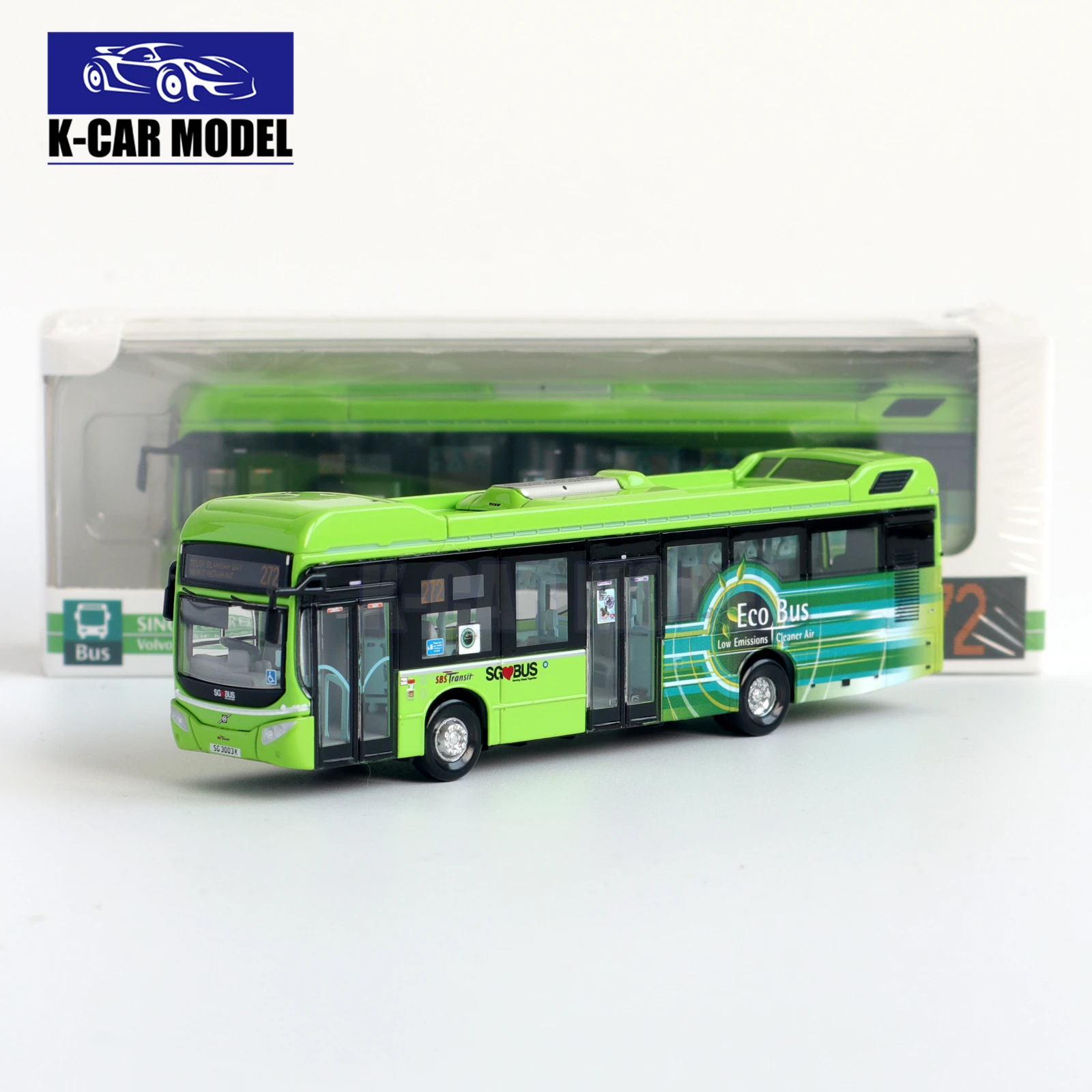 

1/110 Литая под давлением модель гибридной шины Singapore BUS SGBUS Volvo B5LH