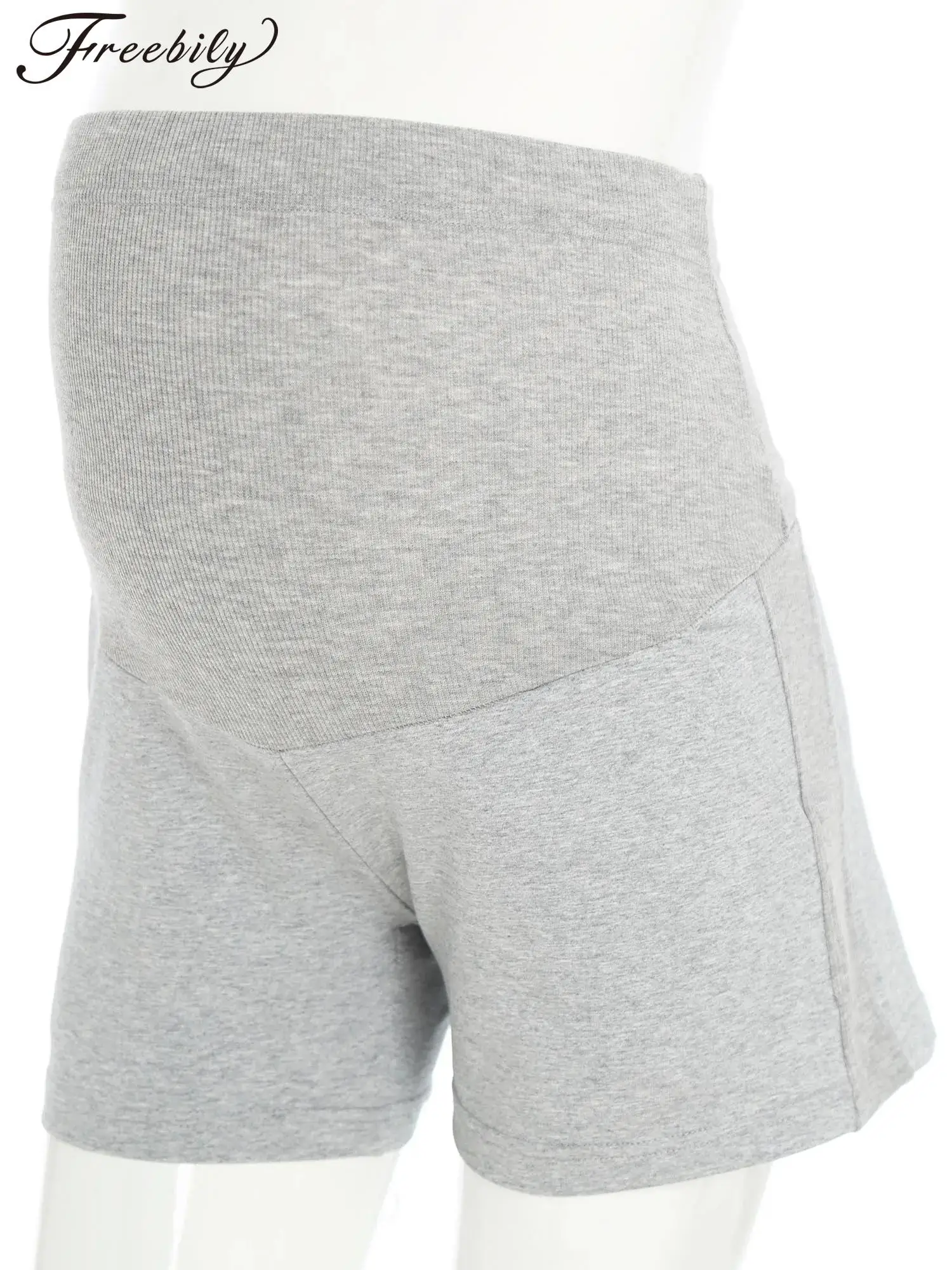 

Maternity Adjustable Shorts for Women Summer High Waist Stretchy Pregnancy Shorts Sleep Pajama with Pockets Yoga Casual Wear