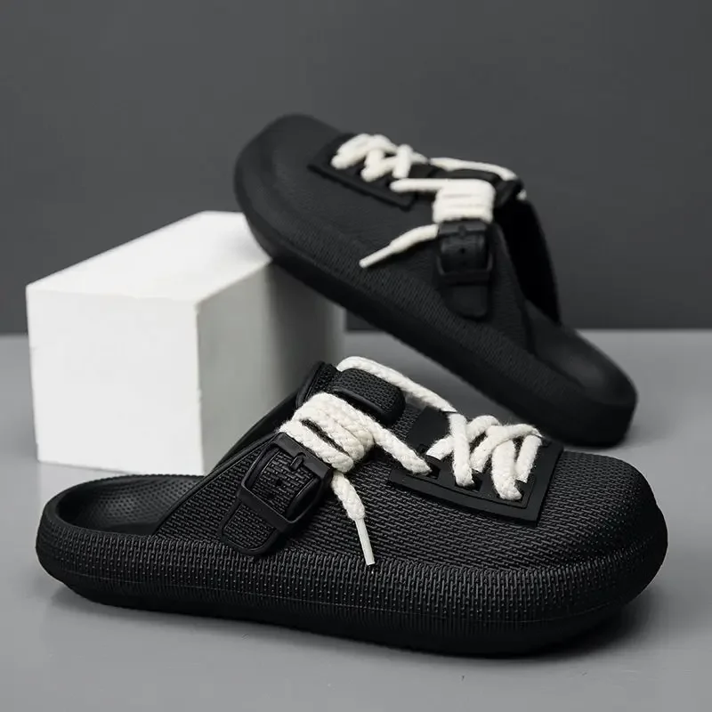 

Мужские тапочки на плоской подошве, мягкая пляжная мужская обувь Sabot, модная летняя распродажа высокого качества, оригинальный тренд 202, повседневные шлепанцы Mascullino Y2k