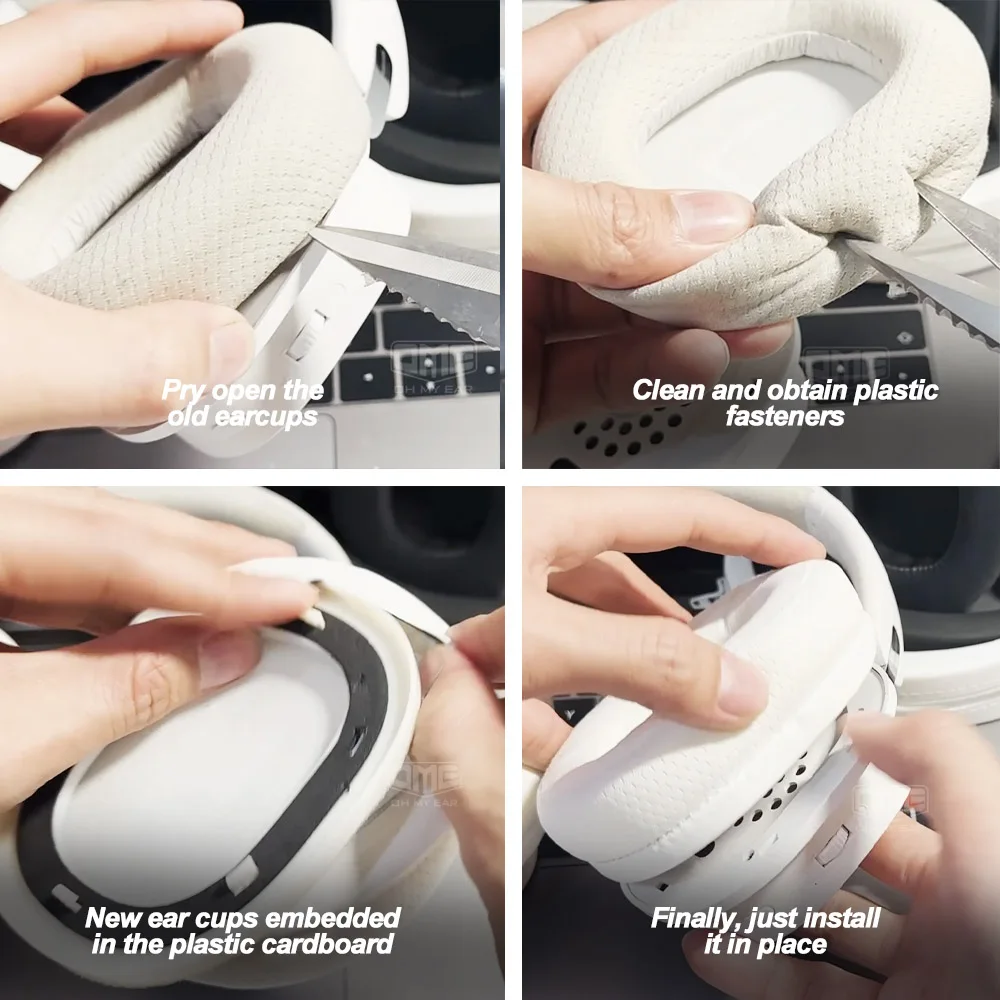 Подушечки для наушников для baseus GH02, игровые беспроводные сменные подушечки для наушников, наушники, сетчатая ткань, чехлы для памяти, губка, протеин