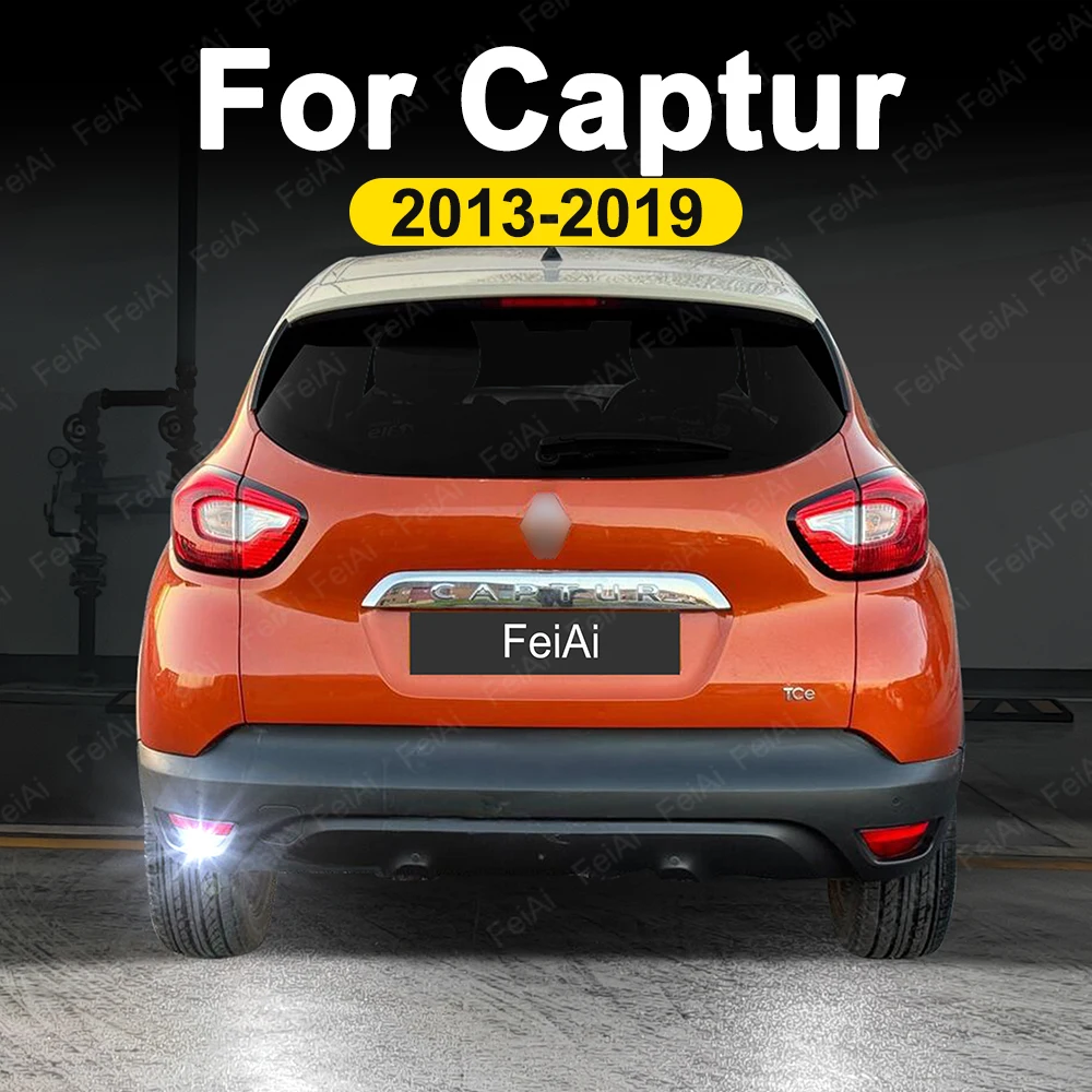 Para renault captur led lâmpada de ré 2013 2014 2015 2016 2017 2018 2019 captur acessórios do carro led flash luzes invertendo