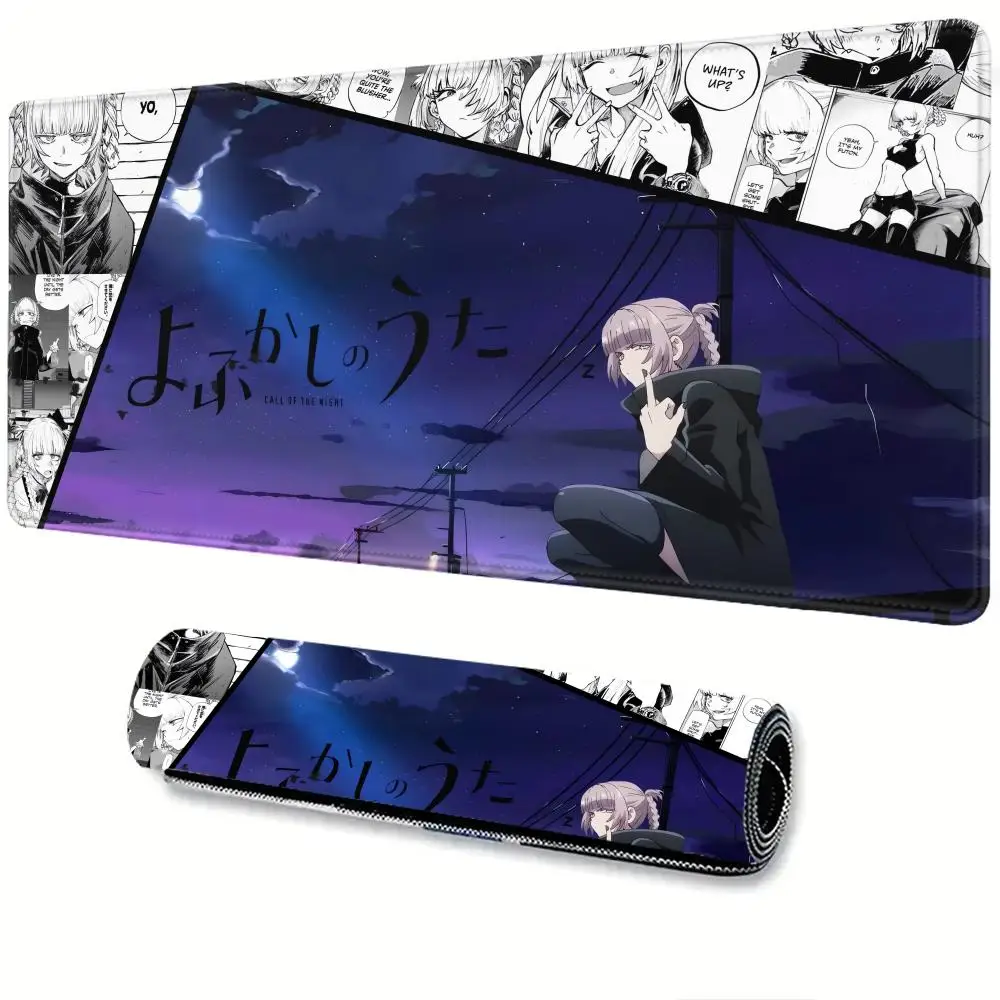 Alfombrilla de ratón llamada de la noche Nanakusa Nazuna Anko Kou, alfombrilla de ratón grande de Anime, alfombrilla de teclado Manga, accesorios para juegos de PC, alfombrillas de escritorio