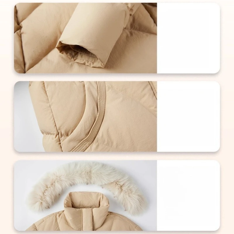 Chericom jaqueta de inverno para mulher 2025 outono inverno novo em casacos curtos com capuz guarnição pesada roupas femininas de inverno y309200y