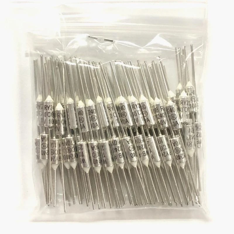 Pacote g92c corte térmico metal 10pcs fusíveis térmicos para transformada motor elétrica elétrica