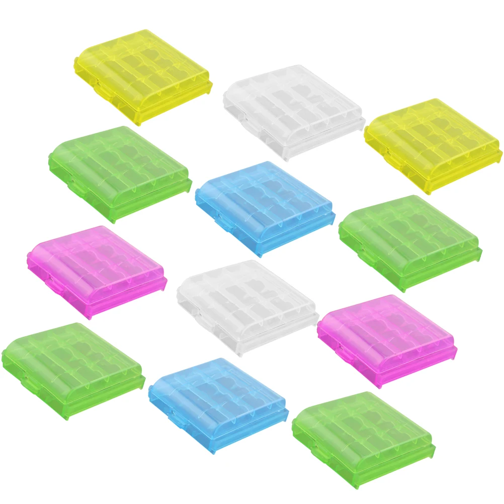 

20 Pcs Storage Box for AA AAA Rechargeable Batteries Clear Organizer Case Leakproof Portable Container Holder
