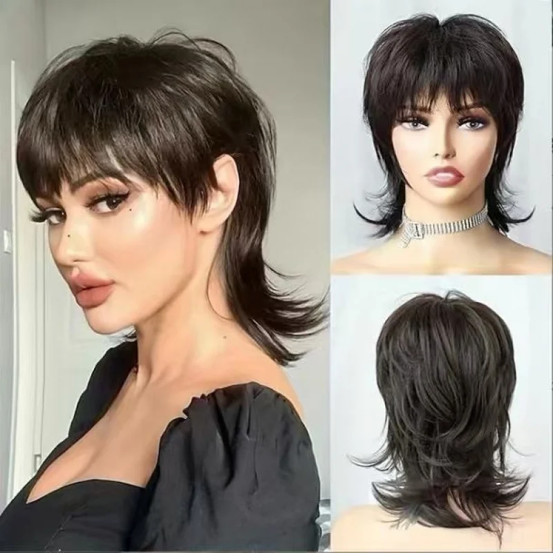 European and American fashion wigs, BOBO style, middle-parted bangs, wig cap without lace