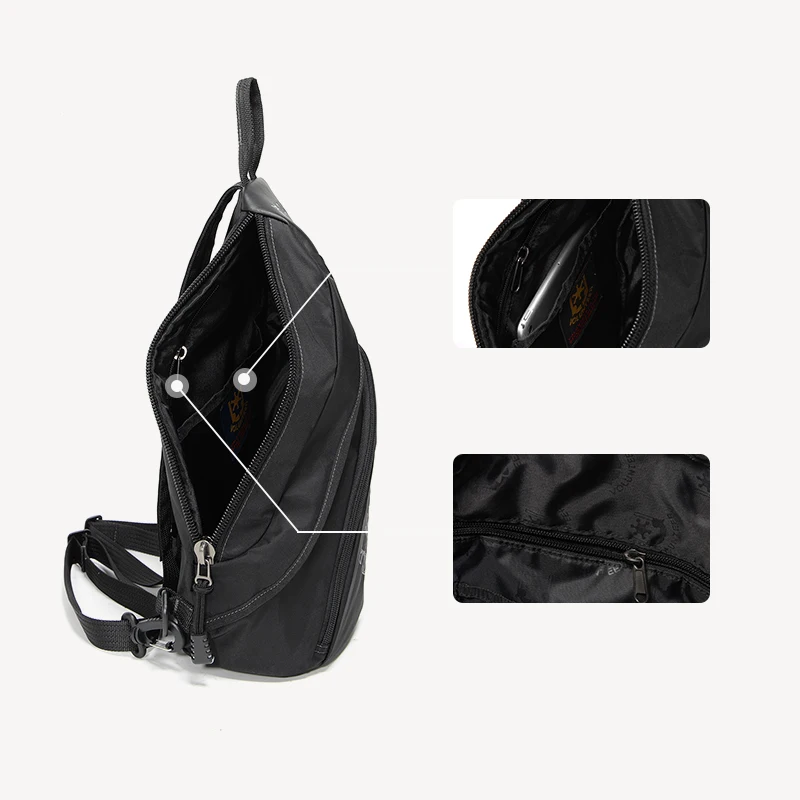 Mochila de hombro ligera para hombre, bolso cruzado, impermeable, multifuncional, para montañismo, a la moda, 1832