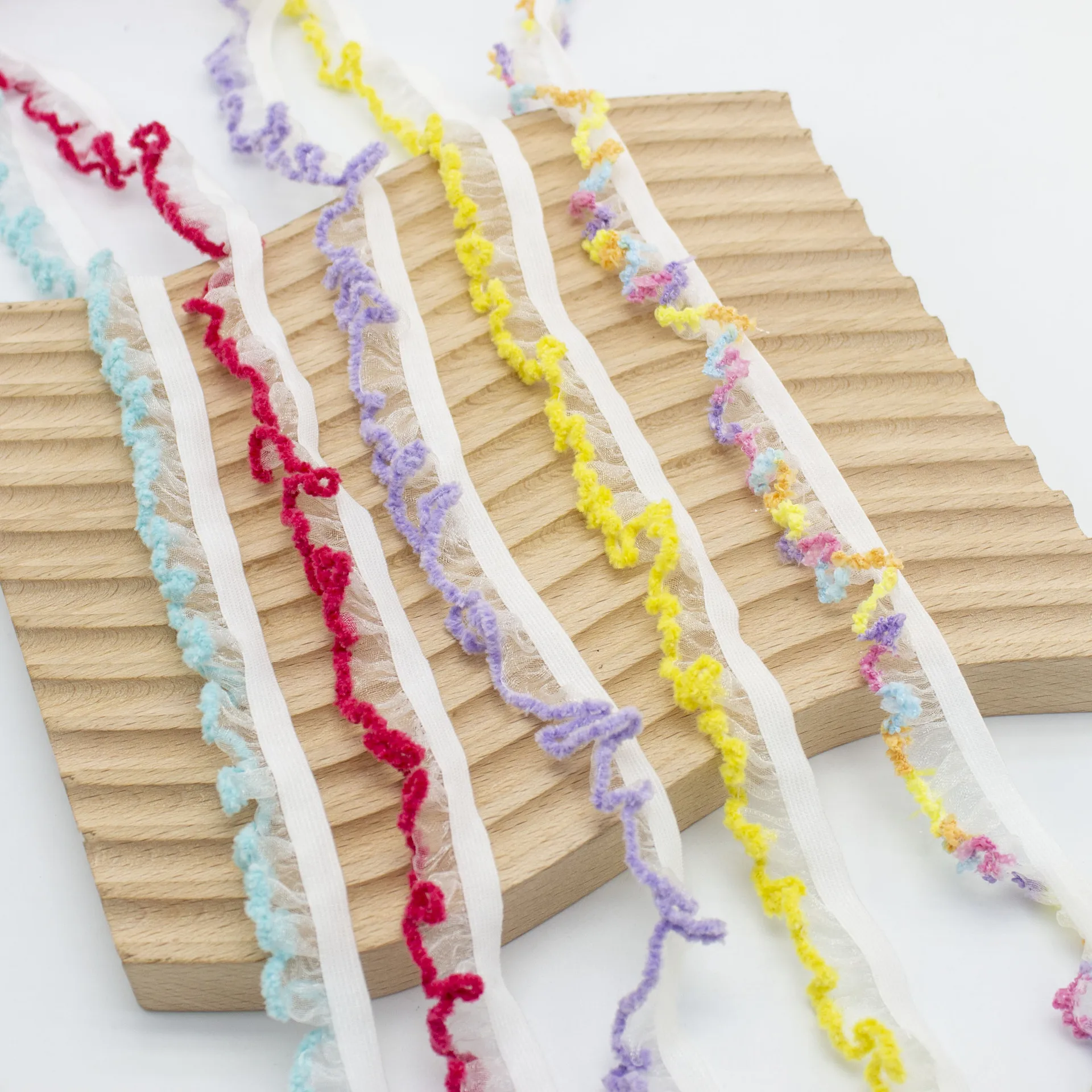 

17 мм цветной эластичный пояс с деревянными ушками, марлевая кружевная отделка, галстуки «сделай сам», швейные аксессуары, эластичный декоративный материал SC633